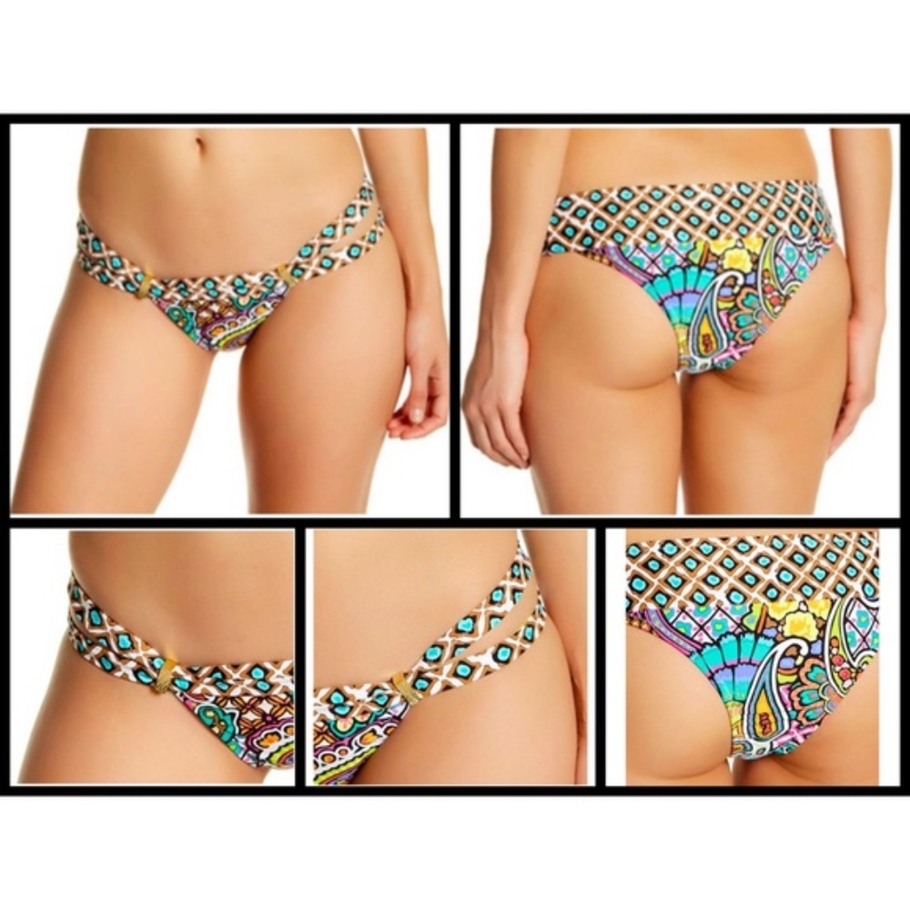 NEW Trina Turk Madagascar Brazilian Bikini Bottoms Size 6